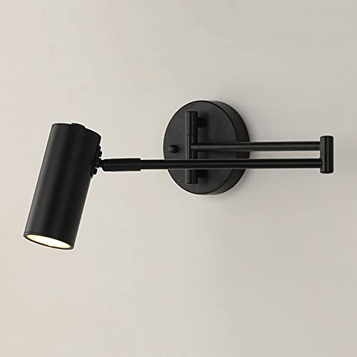 KKXXYQFC Applique da Parete con Braccio oscillante Lampada da Lettura Regolabile per Montaggio a Parete Lampada da testiera, Applique cablate GU10 Faretti girevoli da Parete per Camera da Letto