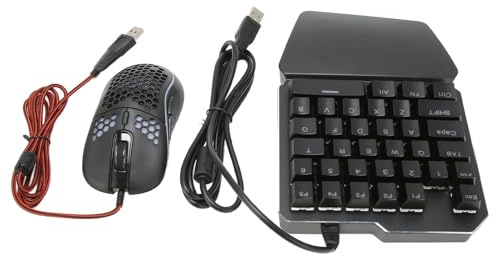 FAUOSWUK 4-in-1-Kombipaket für Mobile Spiele, Tastatur-Maus-Konverter mit Gaming-Maus und Verstellbarem Telefonständer für -Spiele