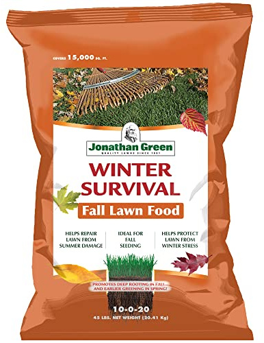 Jonathan Green (12414) Winter Survival Fall Lawn Food - 10-0-20 Fall Lawn Fertilizer (15,000 Sq. Ft.)