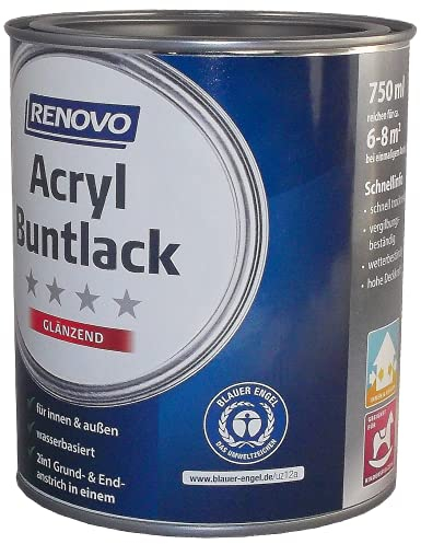 Acryl-Buntlack 2-in-1 375 ml RAL 0095 Weiß glänzend Renovo