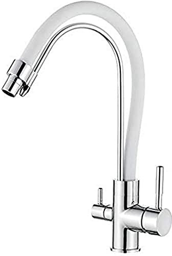 Ibergrif M22122-3 - Rubinetto da Cucina con Bocca Flessibile, Miscelatore lavello 3 Vie per Purificatore Filtro Acqua