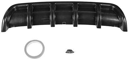 Shark Fin Diffusor, Schwarz Universal Car Heckstoßstange Shark Fin Spoiler Diffusor Wing Lip Für die meisten Autos(Schwarz)