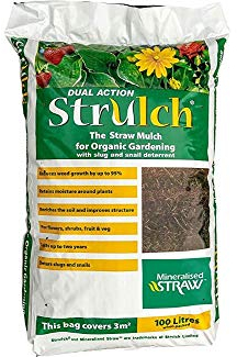 Strulch Organic Straw Mulch Slug Snail Deterrent Large Bag 9kg