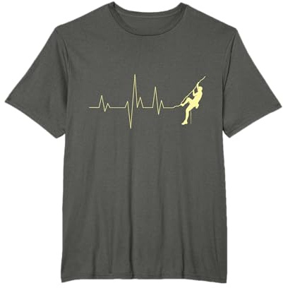 Kletterer Herzschlag Boulder Herzfrequenz Kletterurlaub T-Shirt