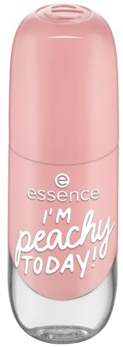 essence gel nail colour 43 I'M peachy TODAY!, langanhaltender Nagellack, schnelltrocknend, farbintensiv, glänzend, heller Pfirsichton, 8 ml