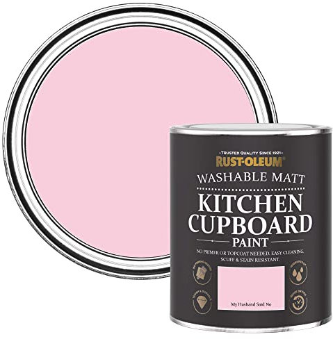 Rust-Oleum Pink Kitchen Cupboard Paint in Matt Finish - My Husband Said No 750ML