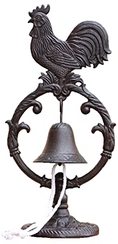 DOGOU Türglocke Gusseisen Glocke Traditionelle Abendglocke Gusseisen, Große Tischschüttelglocke, Restaurant Call Bells für Die Schule Kirche Café