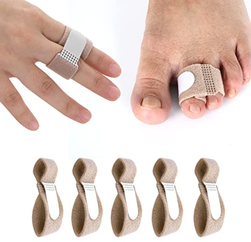 Molain 5 Stück Finger Zehen Wraps Zehentrenner Stoff Fingerschiene Glätteisen Zerbrochene Zehenwickel Für Gebrochene Verstauchte Verklemmt Geschwollene Fingerzehen