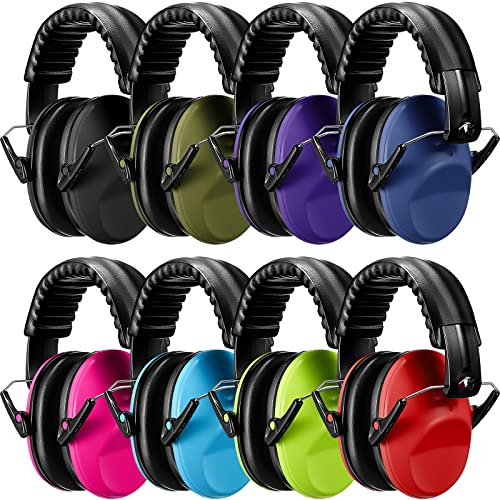 JaGely 8 Pieces Kids Ear Protection Earmuffs Noise Canceling Headphones Hearing Protection Ear Muffs Noise Reduction Sound Proof Headphones for Children Toddler