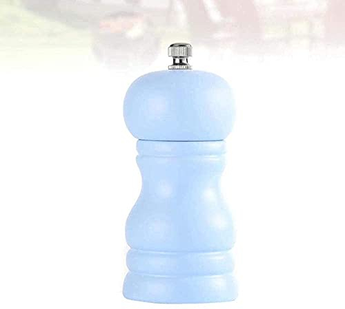 Manuel Bois Chili Moulin Cérémonie Ménage Tasse Moulin À Poivre Récipient De Sel Appareils Ménagers-Moulin À Sel Vert Moulins À Sel Et À Poivre (Bleu)