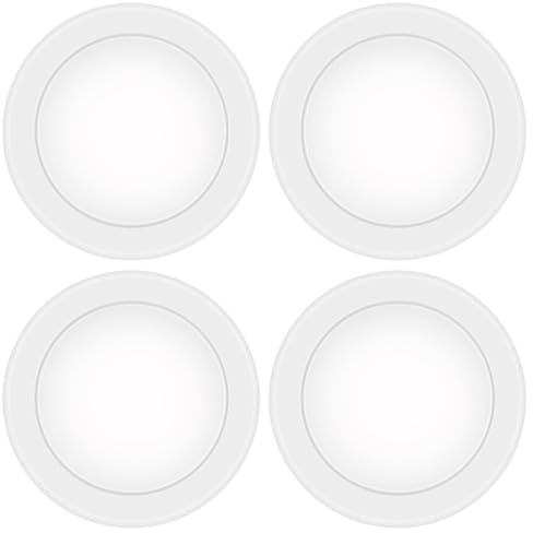 4 Pack 6 Inch LED Disk Light, Dimmable Flush Mount Ceiling Lights, Daylight 5000K, 15W 1100LM, CRI 90+, Low Profile Surface Mount Ceiling Disc Light, Wet Rated, Installs into Junction Box, ETL & FCC