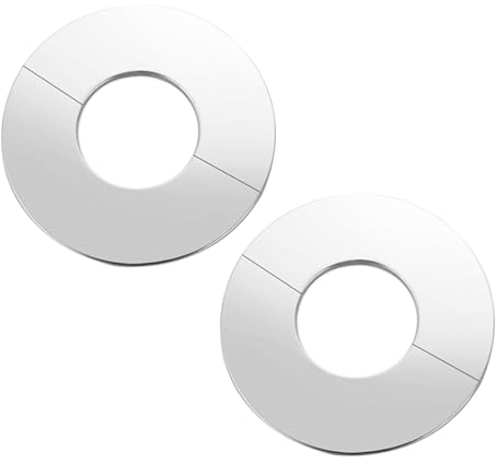 kingsea Set of 2 Stainless Steel Chrome-Plated Rosette Split Stainless Steel Tap Rosette for Pipe, Shower Plates, Inner Diameter 40 mm