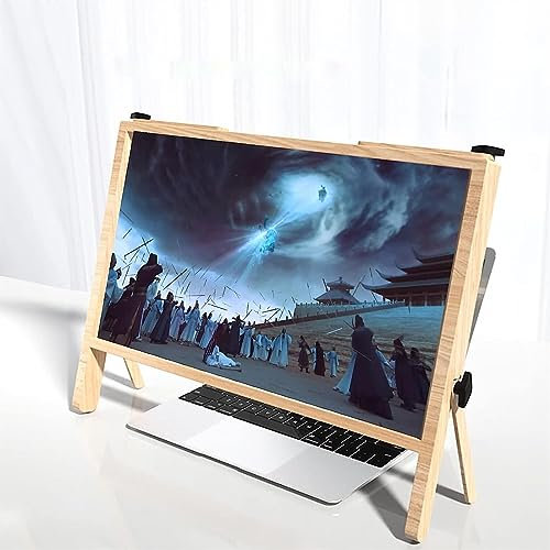 BUNIQ Computer-Bildschirmlupe, ultraklare Blu-Ray-3-fach-Vergrößerungslinse, Faltbarer Computer-Laptop-Telefonhalter, physischer Ständer