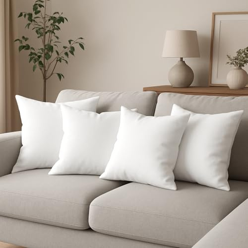 cuscini fiber Set 4 Imbottitura Cuscini 50 x 50 cm, Cuscini per Divano Anallergici Morbidi e Soffici, Made in Italy divano letto