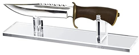 LearnLyrics Soporte acrílico para cuchillos | Soporte de exhibición de cuchillos de acrílico para decoración de mesa | Expositor de cuchillos de acrílico transparente decorativo para la decoración del