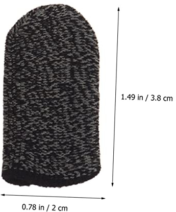 Housoutil Fingerhüllen 10 Stück aus Nylon für Mobiles Gaming Schwarz | Atmungsaktives Gewebe, Elastische Passform für Daumen und Finger, Touchscreen Einsatz