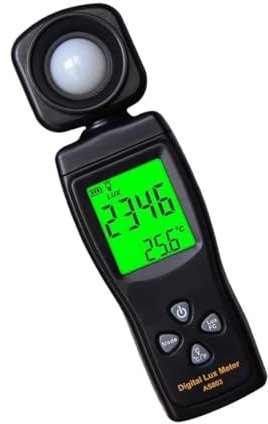 Artibetter 2pezzi Misuratore Di Luce Digitale Portatile Con Display Led Retroilluminato Luxmetro Professionale Per Uso Domestico e Agricolo Sensore Affidabile e Duraturo Adatto Per Uffici