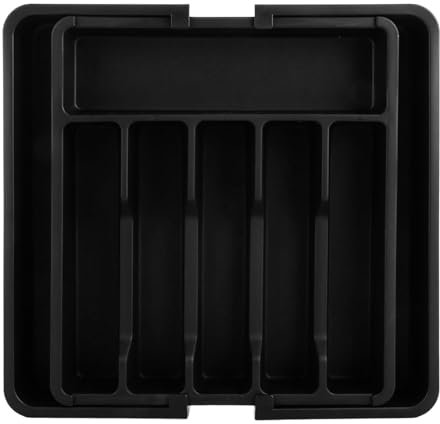 ASelected Cutlery Drawer Organiser, 38x33x5CM Large Expandable Cutlery Tray for Kitchen Drawer 8 Compartment, Adjustable Utensil Drawer Organiser for Spoons Forks Knives