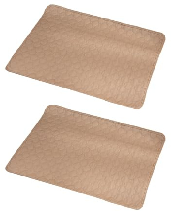 FANSU 2 Stück Welpen Unterlagen, Wiederverwendbare PIPI Matten für Hunde, Inkontinenzunterlage Waschbar, Welpenunterlage für Hunde, Meerschweinchen, Katzen (150x90cm,Khaki)