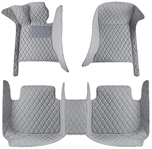 OINTJWWO Auto Bodenmatte Fußmatten Für Mercedes C Class(4door) 2000-2007 W203, Nach Maß Wasserdichtes Anti-Rutsch Allwetterschutz Leder Fussmatten Vorne und Hinten Automatten Set Zubehör,I/Grey