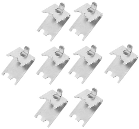 Angoily 8pcs Metal Fridge Shelf Clips Heavy Duty Freezer Brackets Stainless Steel Easy Install for Cooler Shelves