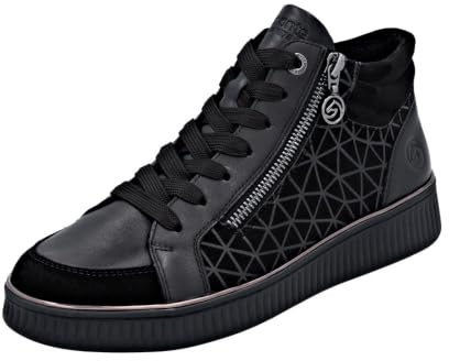 Remonte Baskets hautes D2E70 pour femme, noir, 39 EU, Noir, 39 EU