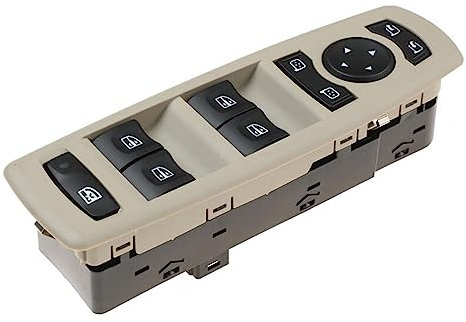 Schalterknopf Autofenster 2 Farbe für Neue Power Fenster für Schalter für Renault Fluence 2008-2016 254000006R 7700817337 25400000 809610006R(Beige)