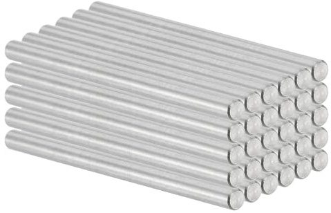 PATIKIL 3mm x 50mm Dowel Pin Stainless Steel, 30 Pcs 304 Stainless Steel Pegs Shelf Pins Rod Support Metal Fasten Elements for Shelves Furniture Fixing Component, Silver