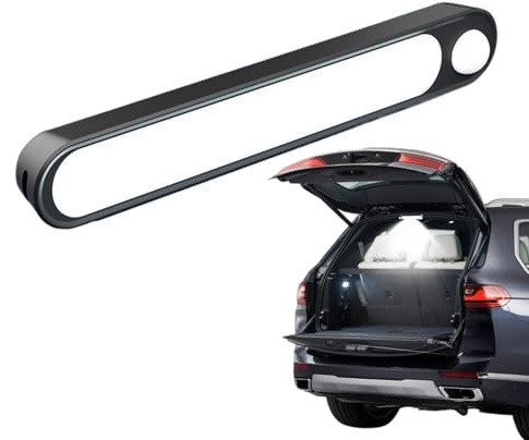 Luce Con Sensore, Plafoniere Per Auto, Luce Bagagliaio, Lampada LED Con Sensore Movimento Ricaricabile Tramite USB, Supporto Magnetico Impermeabile Furgoni, Illuminazione Interna Per Vani Portaoggetti