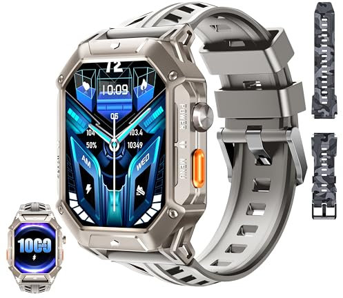 OUKITEL Smart Watch for Men, 1000 mAh Smart Watches with Step Counter 2.13 AMOLED Touch Screen Fitness Watch, Heart Rate Sleep Monitor, 100+ Sports Modes, IP68 Waterproof Smartwatch