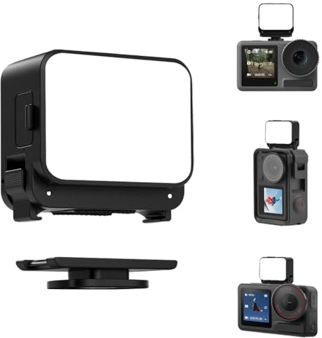 AOOSU Luz de Relleno LED, IPX8 Luz de vídeo LED magnético, Tres Colores Luz de Video de 3000 K a 4440 K 4º Engranaje Regulable Lámpara Impermeable para dji Osmo Action 3/4/5 Pro