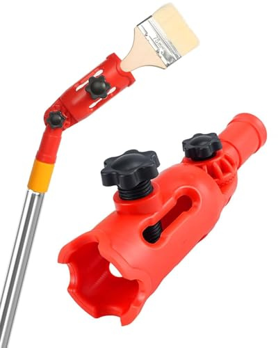 JIPUKE Multi-Angle Paint Brush Extender, Paint Roller Extension Pole Attachment, 180° Rotate to The Desired Angle, Universal Paint Brush Extender Tool fits Most Rollers, Brush, Scrapers