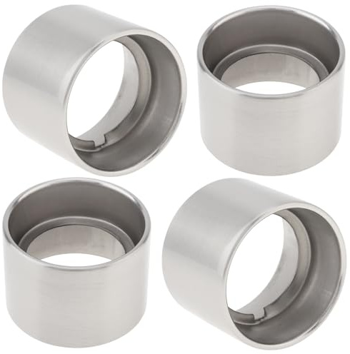 RTNLIT Metal Light Socket Shade Ring for Medium Base E26 E27 Ceramic Sockets, Lamp Shade Collar Rings with Thread Diameter 1-1/2 Inches (Nickel, Pack of 4)