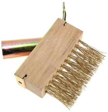 TOYZFRIENDY Brosse Métallique Désherbage Résistante pour Joints de Pavage Nettoyage Fissures et Mousses Outil Jardinage avec Fil Dur Compatible Manche Standard