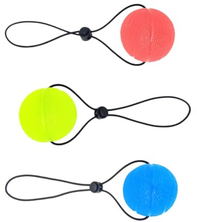 Therapie Stressbälle 3 Stück-pack aus Tpe und Nylon für Hände | Reißfest, Handgriffkrafttrainer zur Rehabilitation, für Finger und Schule oder Büro Zufällige Farbe