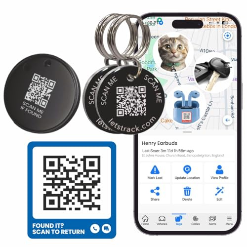 Letstrack Smart Tag Bundle – 1 MINITAG PRO + 2 TOUCH TAG & 6 STICKER TAG | Dual System Apple Find My & Google Find Hub Compatible | Track Keys, Bags, Car | Private Contact + Scan Alerts