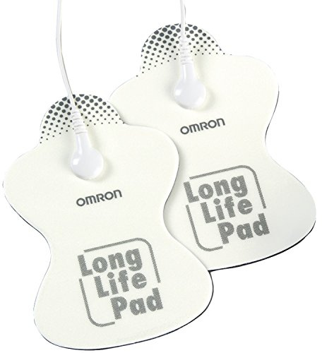 OMRON Long Life Pads for TENS Unit Muscle Stimulator - Standard - Drug-Free Pain Relief - Includes 2 Reusable TENS Unit Pads - Durable, Reusable & Washable