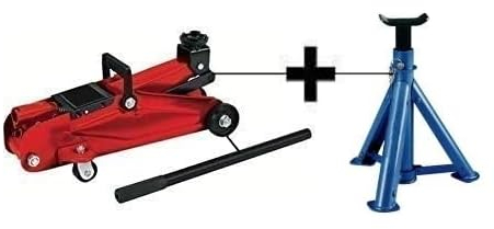 Cric/Sollevatore/Martinetto idraulico a carrello 2T/2000Kg - Combo Kit