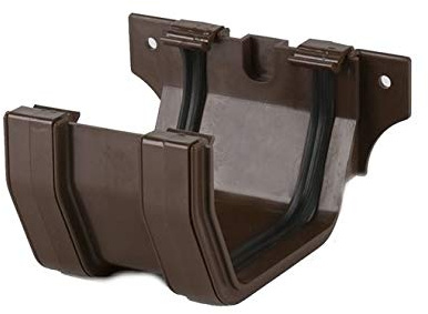 Brett Martin Joint/Union Bracket for 114mm Squarestyle Gutter System Brown BR054BR