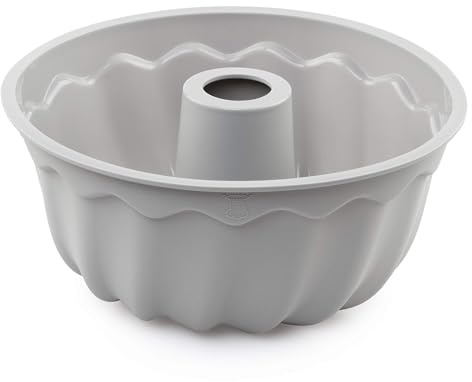 Backefix Gugelhupfform antihaft Gugelhupf aus Silikon Backform groß - Zero Waste Napfkuchenform Kuchenform Grau, Ø 23cm