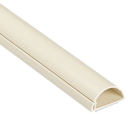 D-Line 1M3015M Mini Trunking, Electrical Cable Management Solution, Self-Adhesive Cord Cover - 30mm (W) x 15mm (H) - Magnolia (1-Meter Length)