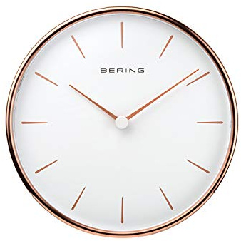 BERING Damen und Herren Wallclock Quarz Movement - Home Decor Collection mit Kunststoff Glas 90292-64R