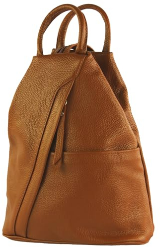 modamoda de T180 Damen Leder Rucksack Handtasche 2-in-1, handmade in Italy