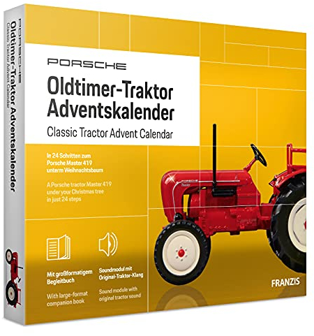 FRANZIS Porsche Traktor Adventskalender 2020 | In 24 Schritten zum Oldtimer-Traktor unterm Weihnachtsbaum | Ab 14 Jahren