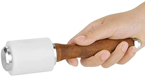 Ejoyous Hämmer Leder schnitzen Nylon Hammer Leder-Schnitzhammer Schneidwerkzeuge DIY Handwerk Handwerkzeuge Mit Holzgriff Zum Gravieren Und Bohren Stanzen