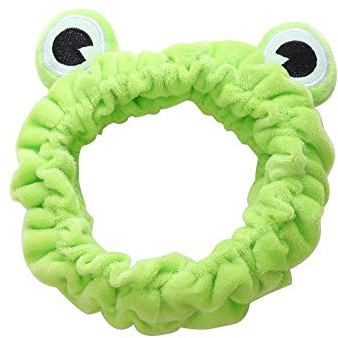 Angelkiss Make-up hoofdband grappige kikker haarbanden brede rand koraalvlies elastisch pluizig wassen gezicht hoofdwikkel vrouwen haaraccessoires voor douche huidverzorging sport