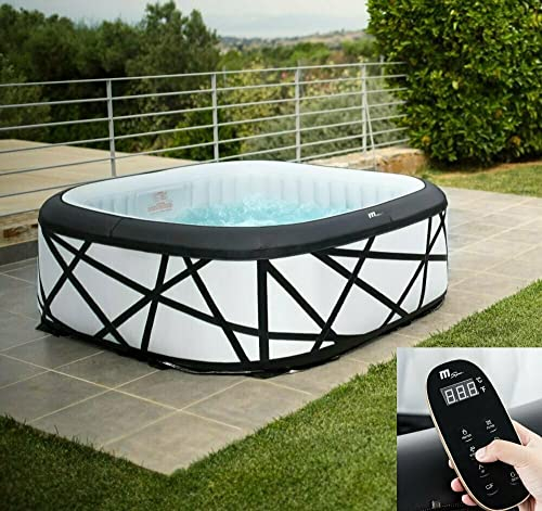 DEKO VERTRIEB BAYERN XXL Luxus SPA aufblasbarer Whirlpool aufblasbar Outdoor+Indoor +Heizung 6 Personen inkl. Fernbedienung MSPA Modell 2022
