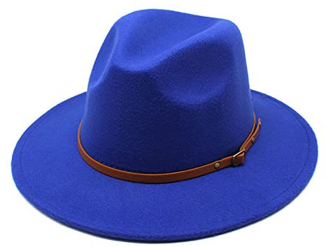 QBQZXAOSOWH Fedora Trilby Grüner Filzhut Hut Mit Breiter Krempe Herren Und Damen Filzhut Panama Jazz Fedora 56-58Cm 8