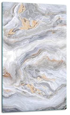 TMK ArtDeko Herdabdeckplatte 1 Teilig 30x52 cm - Spritzschutz Herdabdeckung – Herdschutz aus Sicherheitsglas – Robust, Hygienisch & Rutschfest– Schutz für Induktion, Ceran, Gas & Elektro