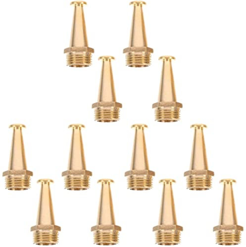 TEHAUX 12 Stücke Messing Düse Kehrmaschine Waschen Feuerwehr Ausrüstung Waschrolle Außenanschluss Zoll Sprüher Metall Kupfer Pet Schläuche Bewässerung für Wasserdüse 1/2 Zoll